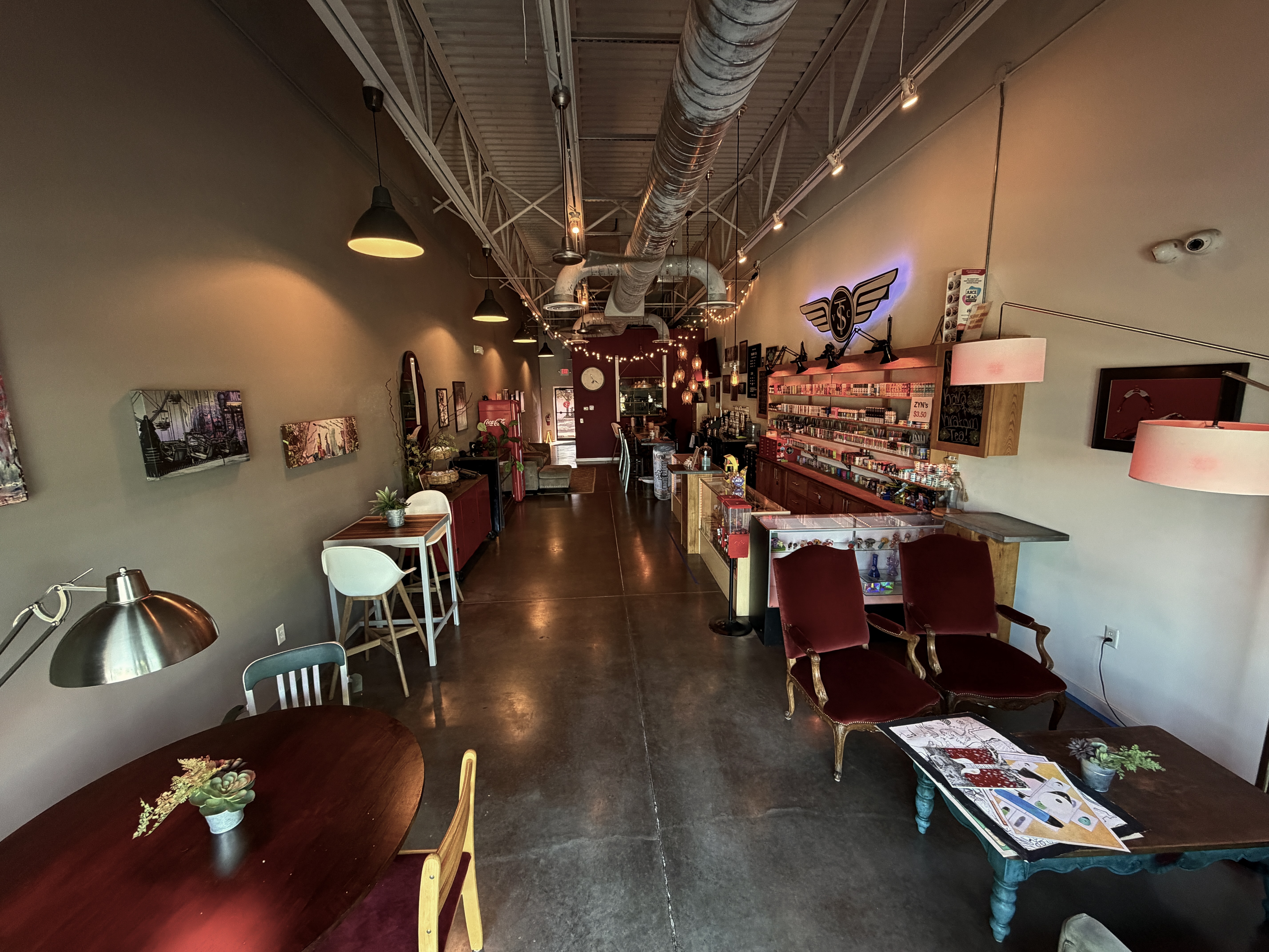 Steam Train Vapor and Kava store interior Pinellas Park - best kratom shop Tampa Bay